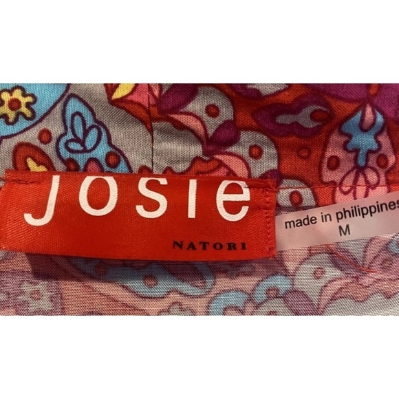 Josie NATORI Floral Pattern 3/4 Sleeve Kimono Robe Womens Size Medium (858) - Picture 7 of 9